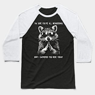 Funny Meme Raccoon Gift Men Women Funny Raccoon Baseball T-Shirt